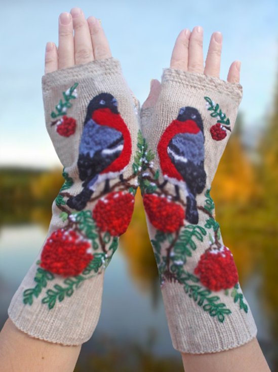 Vintage Winter  Warm Gloves