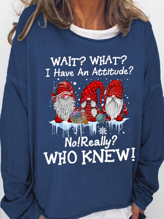 I Have An Attitude? No Women Loose Christmas Simple Sweatshirt