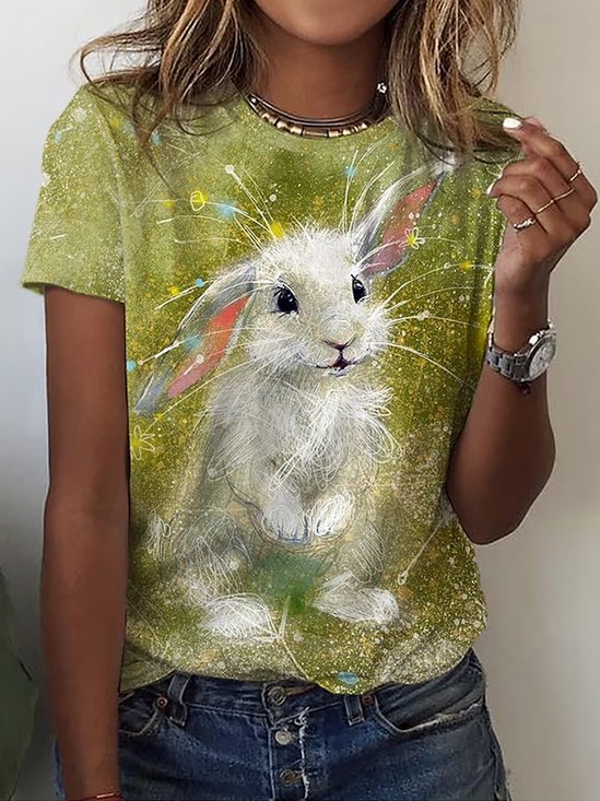 Casual Easter Crew Neck T-Shirt