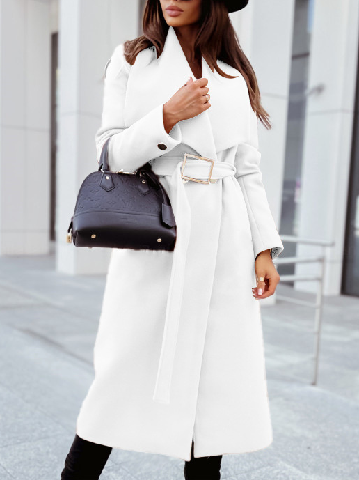 Shawl Collar Casual Plain Coat