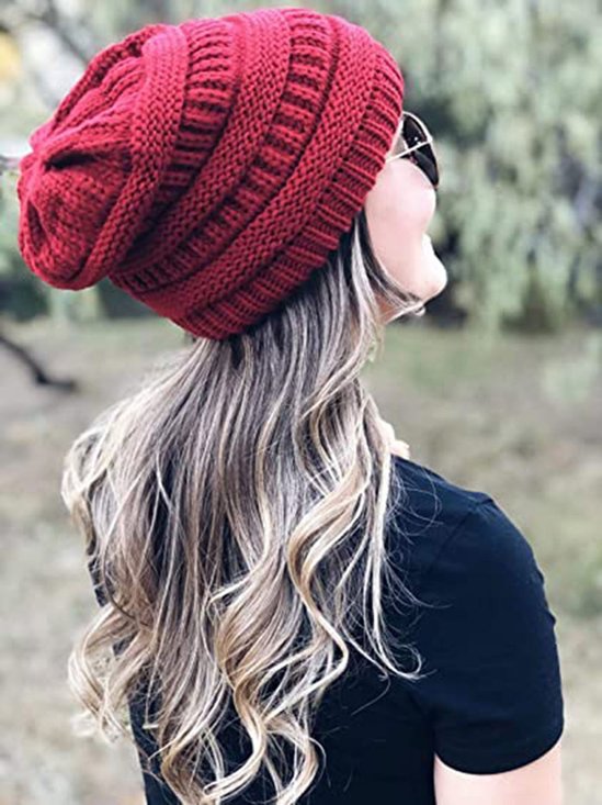 Solid Color Warm and Windproof Knitted Hat