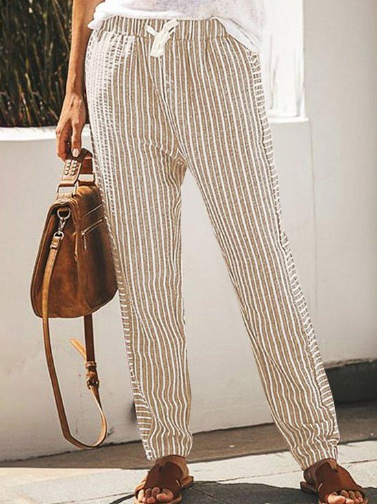 Loose Casual Striped Pants