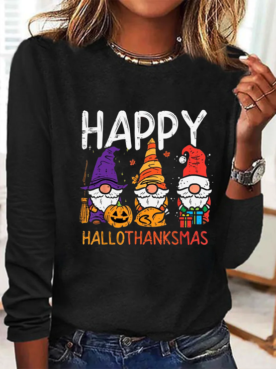 Halloween Loose Casual Crew Neck T-Shirt