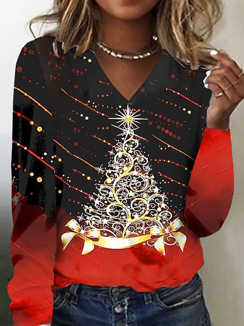 Loose Casual Christmas T-Shirt