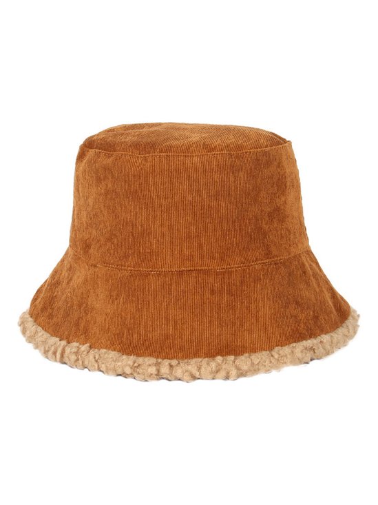 Reversible Corduroy Wool-Blend Bucket Hat
