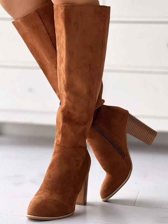 Casual Autumn Faux Suede Boot