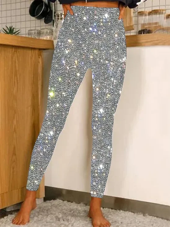 Casual Glitter Leggings