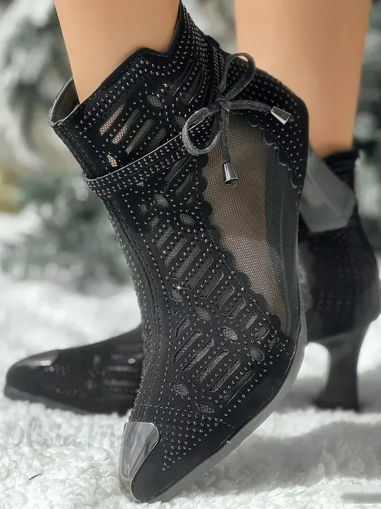 Pu Elegant Autumn Plain Boot