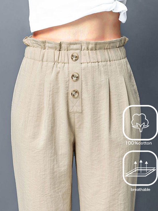 Casual Loose Pocket Stitching Pants