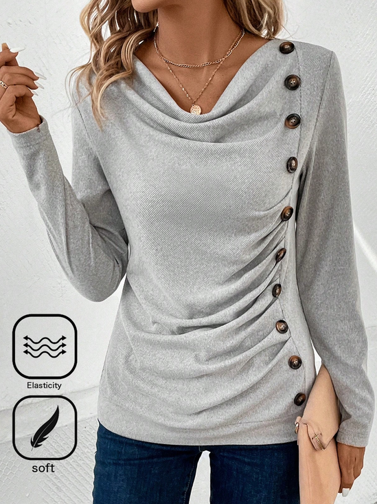 Casual Buttoned T-Shirt