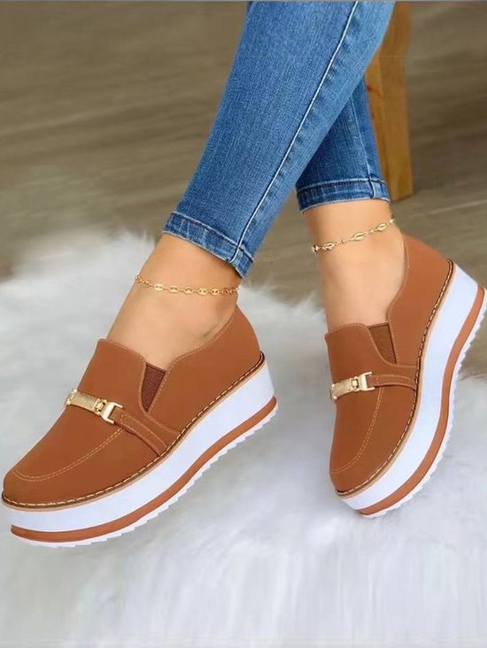 Faux Suede All Season Casual Plain Loafers