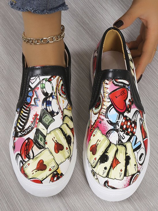 Fabric All Season Casual Abstract Loafers