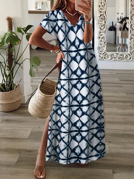 Plus size Casual Abstract Dress