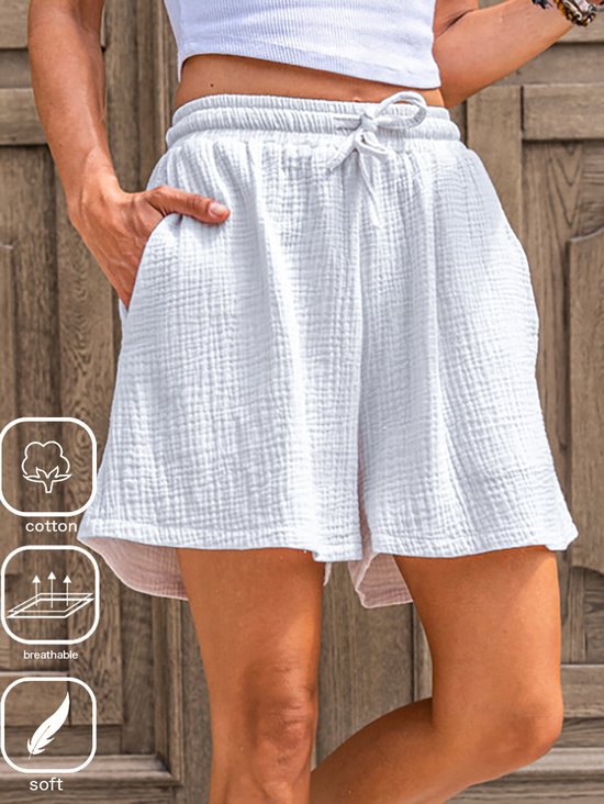 Plain Pocket Stitching Casual Shorts