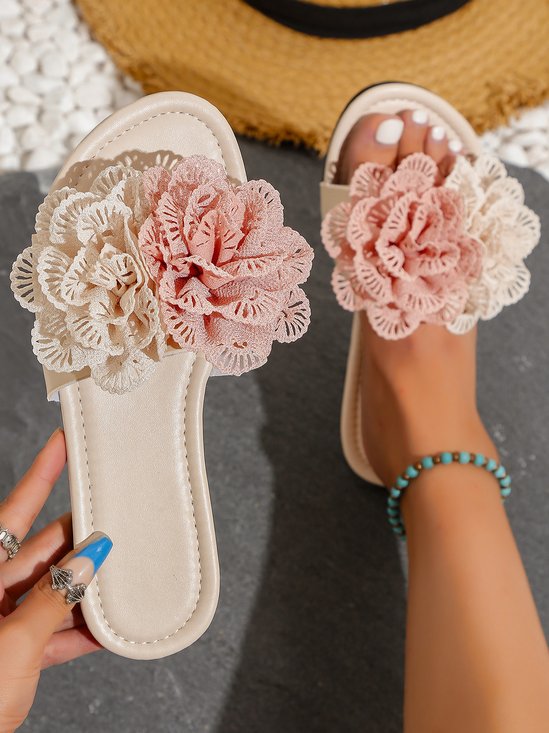 Summer Casual Floral Slide Sandals