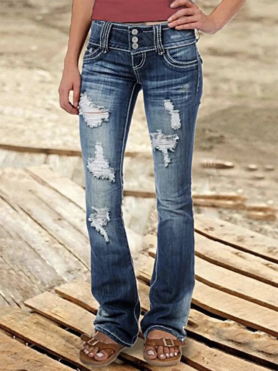 Ripped West Style Jeans