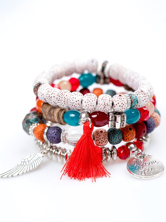 Women Boho Plain All Season Metal Music Festival Metal Chain Bracelets Bracelets