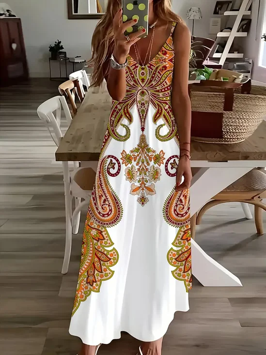 Vacation Spaghetti Ethnic Dress