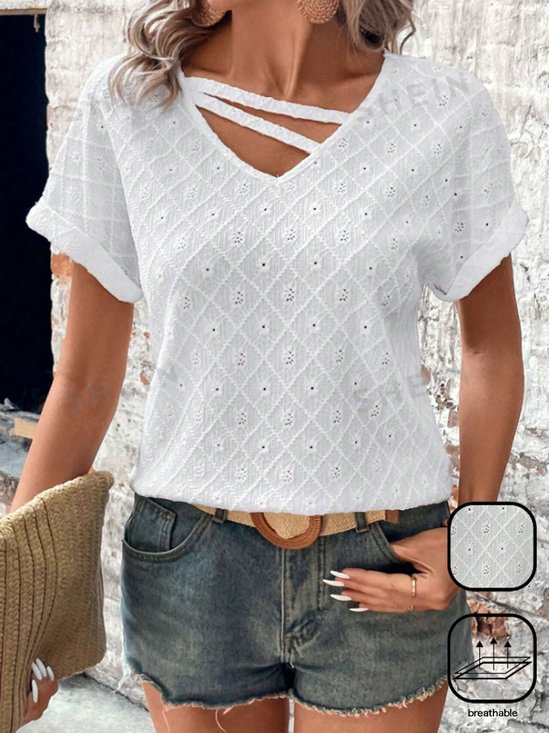 Loose Casual V Neck T-Shirt