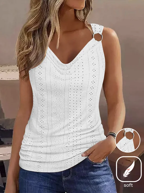 Others Buckle Casual Tank Top