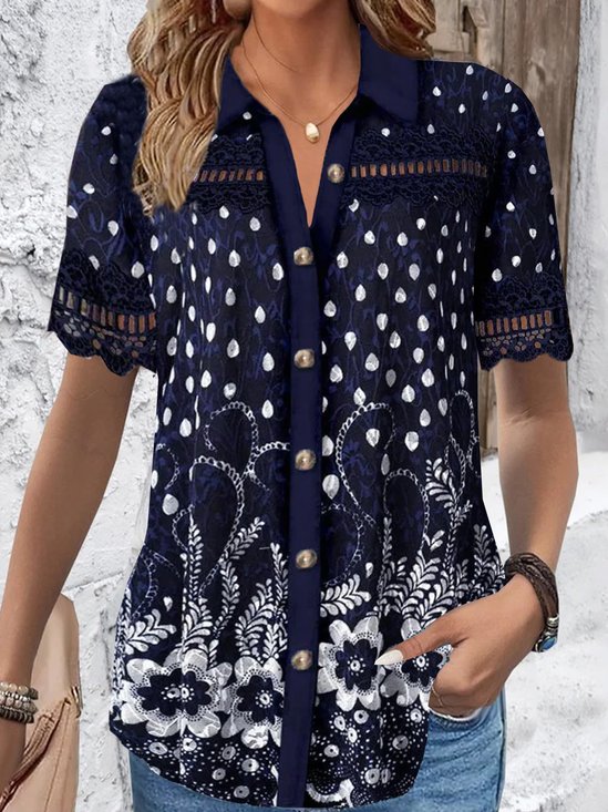 Floral Casual Loose Blouse
