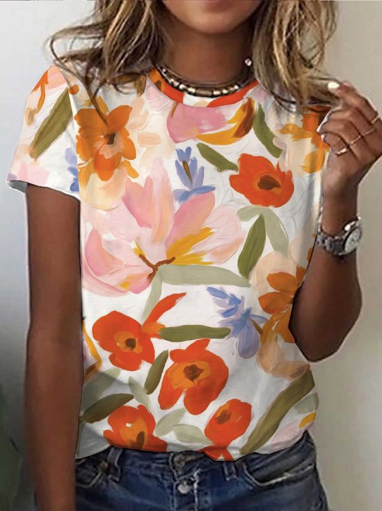 Casual Loose Floral T-Shirt