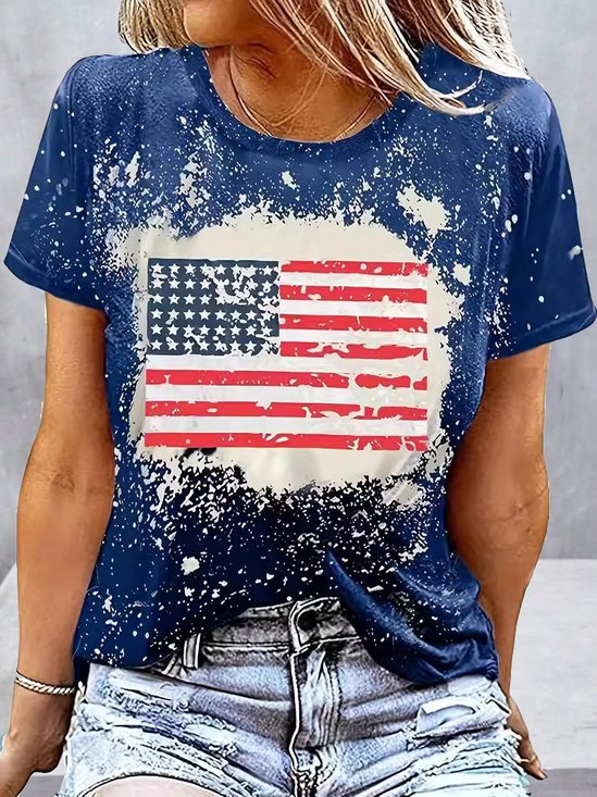 Independence Day Crew Neck Casual T-Shirt
