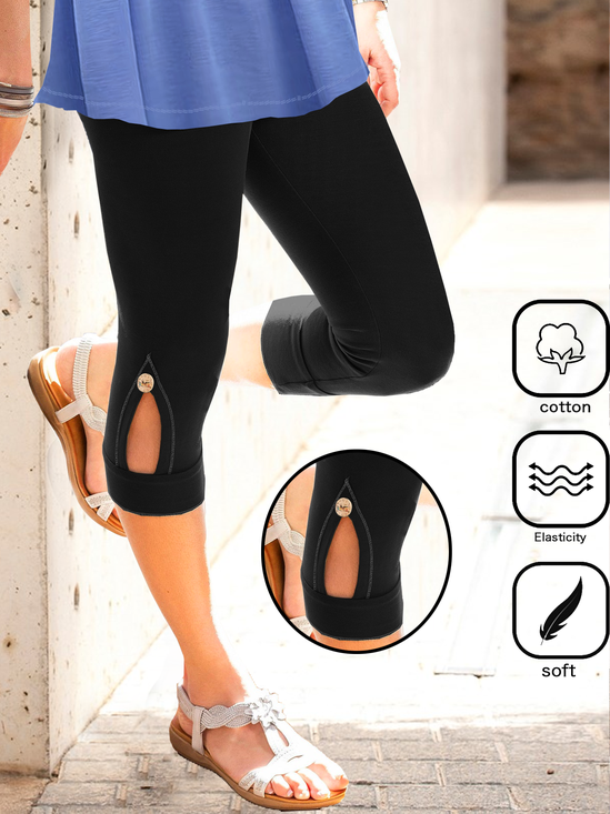 Casual Cotton Tight Hollow out Leggings