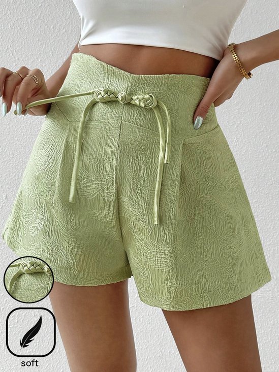 Loose Plain Casual Shorts With