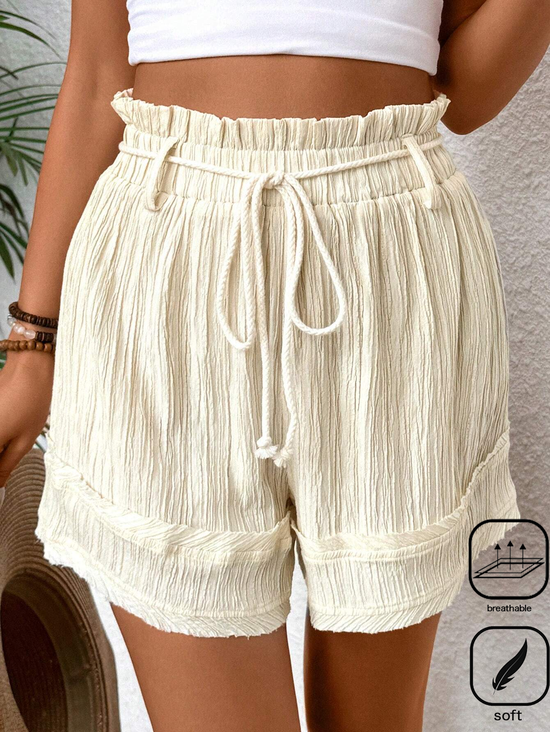 Casual Plain Pocket Stitching Shorts