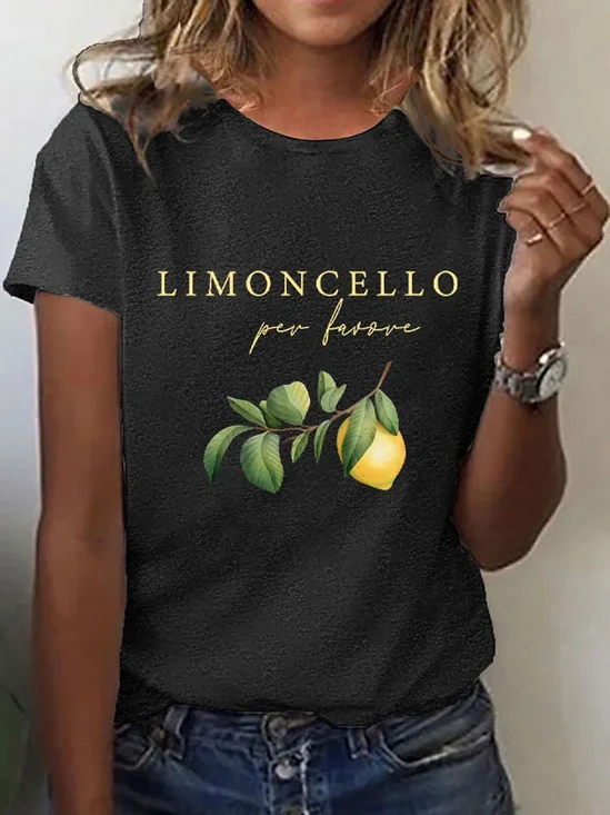 Capri Italy "Limoncello Per Favore" printed T-shirt