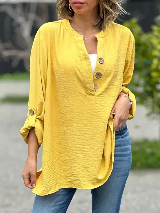 Casual Floral Buckle Blouse