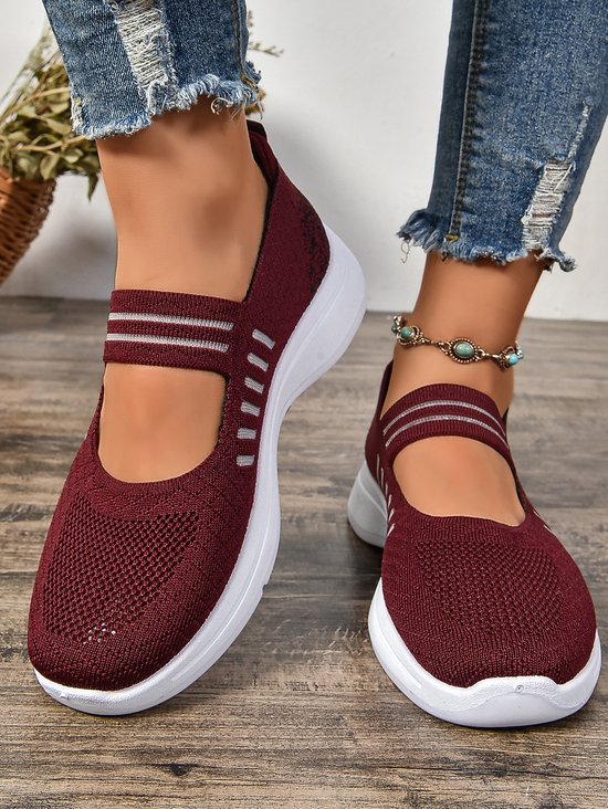 Casual Mesh Fabric Shallow Shoes