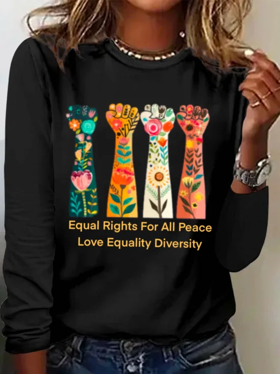 Equal Rights For All Peace Love Equality Diversity Equality  Equality Day T-Shirt