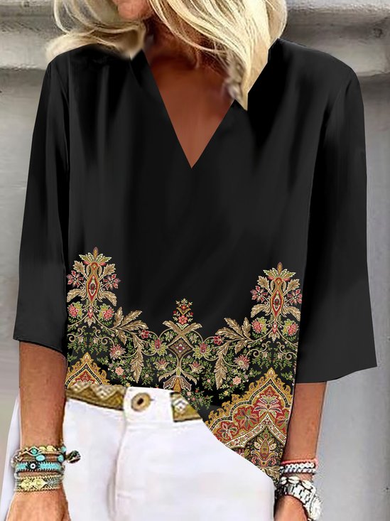 Loose Ethnic Casual Blouse