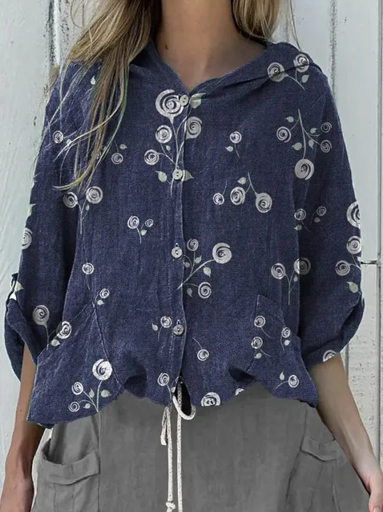 Others Casual Floral Loose Shirt