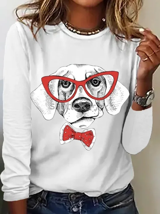 Dog Casual Cotton-Blend T-Shirt
