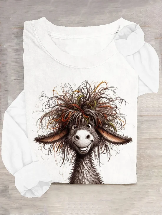 Funny Fried wool sheep Casual T-shirt