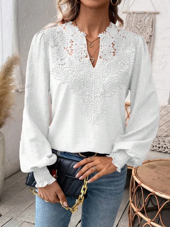 Lace Loose Casual Blouse
