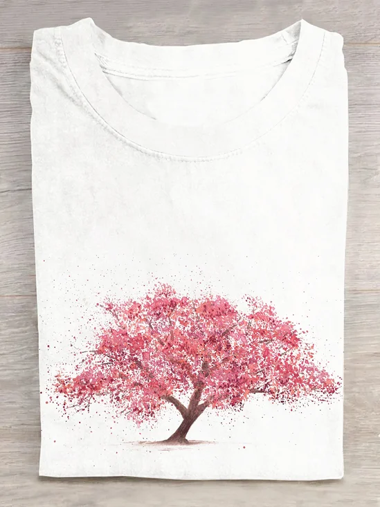 Casual Tree Cotton T-Shirt