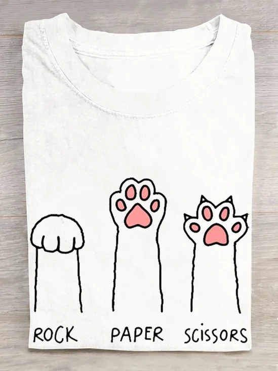 Cat Claws Casual Cotton T-Shirt