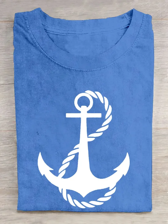 Casual Anchor Printed T-Shirt