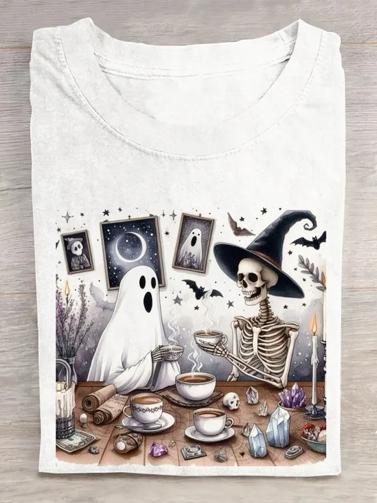 Cotton Halloween Casual T-Shirt