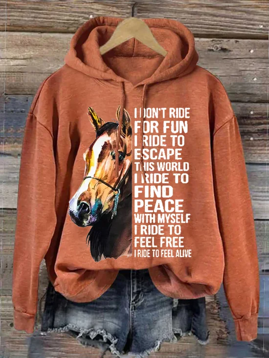 Western Style Cotton-Blend Hoodie