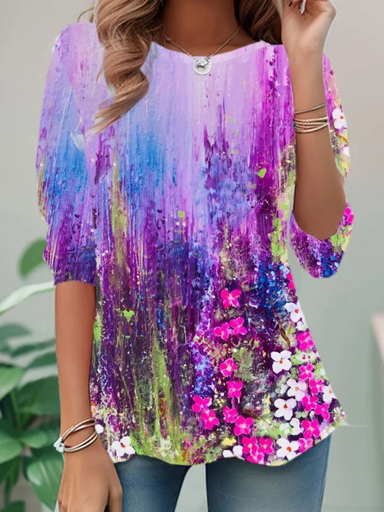 Casual Abstract Loose T-Shirt
