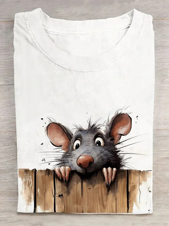 Funny Mouse Casual Cotton T-Shirt