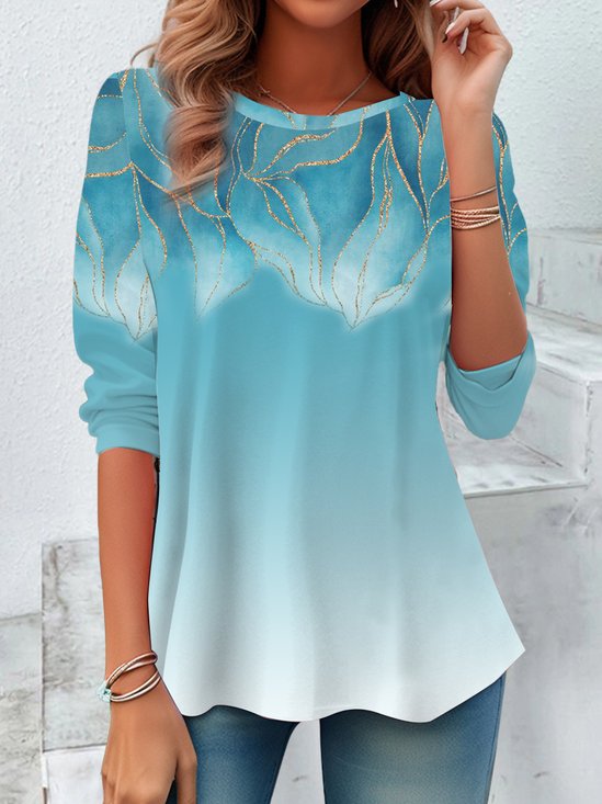 Abstract graphic Print Casual T-Shirt
