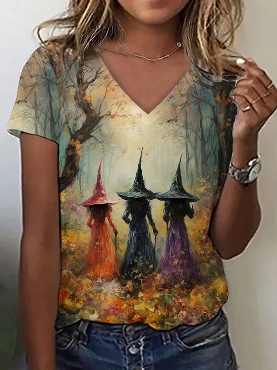 Halloween Witch Casual T-Shirt