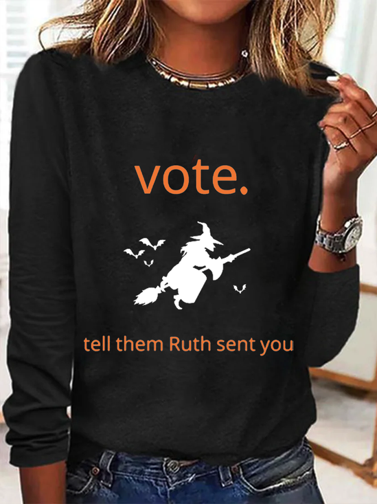 Cotton Halloween Women's Vote  T-Shirt