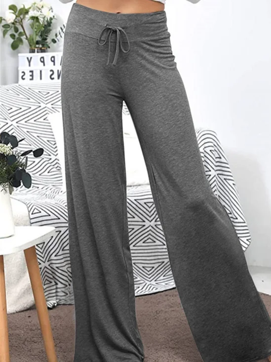 Plain Jersey Casual Pants